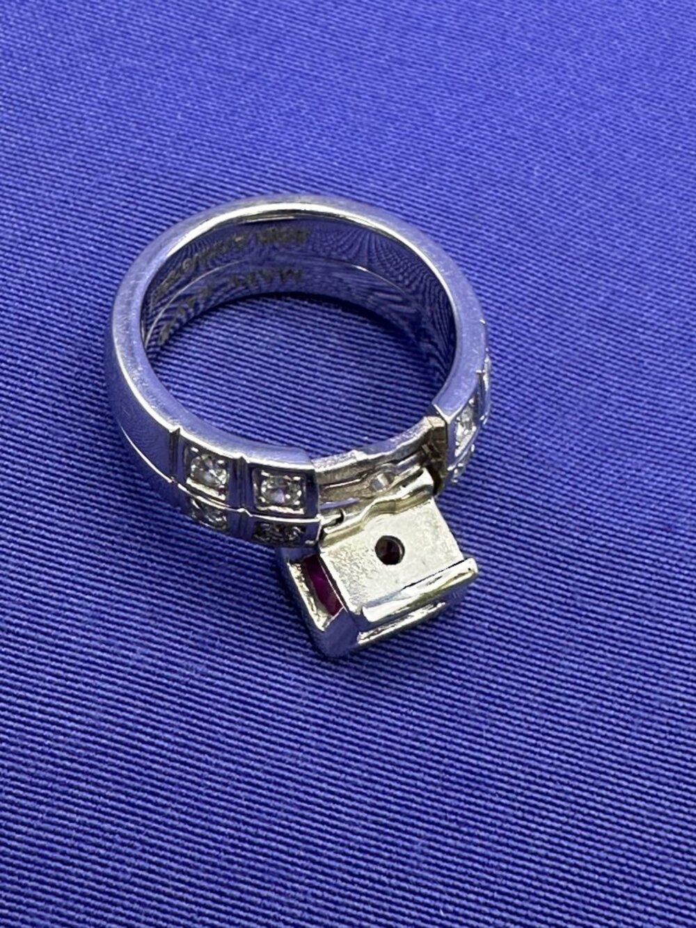 Lab Created Pink Sapphire Ring Size 6.5 - Picture 12 of 14